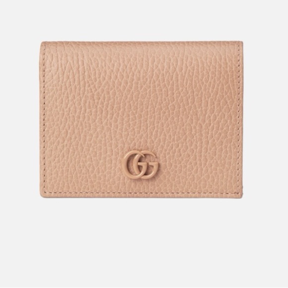 Gucci GG Marmont Bifold Wallet in Beige - Picture 1 of 6